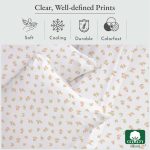 4 Piece Printed Floral Bed Sheets Queen Size Set - 100% Cotton Sheets Queen, Soft Sateen Bedsheets, Deep Pocket Queen... - Image 5