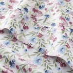 4-Piece 300 Thread Count Bashful Blooms Cool Cotton Sateen Bed Sheet Set, Queen - Image 4