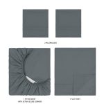 Mainstays Super Soft Brushed Microfiber Bed Sheet Set, Soothing Gray, Queen, 4 Piece - Image 5