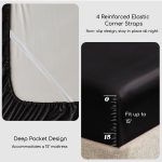 Set Queen 4 Pcs, Silky Elegant Luxurious Queen Size Bed s, with Flat , Deep Pocket Fitted for Mattress and Matching P... - Image 4