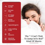 Sheet Set of 4, 16-inch Deep Pocket - Microfiber Bed Sheets, White - Image 3