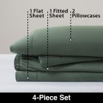 4-Piece & Silky Serenity 100% Bed Sheets Set, Flagstone, Queen - Image 5