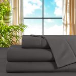 100% Cotton Bed Sheets Set, 1000 Thread Count 4 Piece Luxury Soft Sheets Set with 16" Deep Pocket, Queen, Dark Gray - Image 2