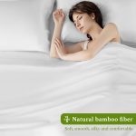 Bamboo Sheets Set, 4-Piece Queen Sheet Set with 16" Deep Pockets, Soft and Breathable Bed Sheets, White - Image 4