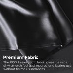 Set, Queen, Silky Bed s, 4 Pieces,Black - Image 6