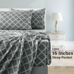 King Size Bed Sheets Set, ury 4 Piece Microfiber Deep Pocket Fitted Sheet, Flat Sheet & Pillowcases Bedding Sheets Se... - Image 4