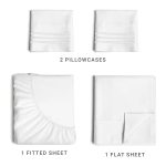 4-Piece Ultra Soft & Comfy Hotel Luxury Sheet Set - Full Size Cooling Bed Sheet Fits 8"-16" Mattresses, White - Image 2