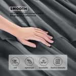 Shilucheng 4 Pieces Luxury Bed Sheets Set, 1800 Series Plush Microfiber Bed Sheets, 16" Deep Pocket, Queen, Dark Gray - Image 2