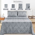 6-Piece Bed Sheet Set, Deep Pocket Queen Sheets Up to 16 Inch, 1 Flat Sheet , 1 Fitted Sheet & 4 Pillowcases (Queen, ... - Image 2