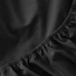 Mainstays Easy Care Solid Rich-Black CVC Cotton Blend Fitted Sheet, Full - Image 4