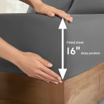 6 Pieces Bed Sheet Set, 1800 Series Soft Microfiber Queen Sheets with 16" Deep Pocket, Dark Gray - Image 5