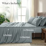 Bed Sheets - 6 Piece Ultra-Soft Microfiber Sheets Set, Deep Pocket Fitted Sheet, Flat Sheet & 4 Pillowcases, Breathab... - Image 2