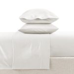 4-Piece 600 Thread Count White Egyptian Cotton Adult Bed Sheet Set, King - Deep Pocket - Image 2