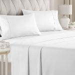 4-Piece Ultra Soft & Comfy Hotel Luxury Sheet Set - Full Size Cooling Bed Sheet Fits 8"-16" Mattresses, White