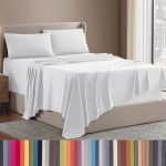Set, Hotel Style Deep Pocket 4 Piece Bed , Luxury Soft Microfiber Sheet Sets, White