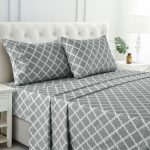 King Size Bed Sheets Set, ury 4 Piece Microfiber Deep Pocket Fitted Sheet, Flat Sheet & Pillowcases Bedding Sheets Se...