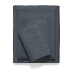 Microfiber Bed Sheet Set, Grey Stone, Full, 4 Pieces