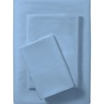Microfiber Bed Sheet Set, Light Blue, Twin, 3 Piece
