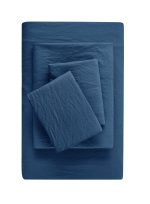 Ultra Soft Microfiber Bed Sheet Set, Twin-XL, Indigo, 3 Piece