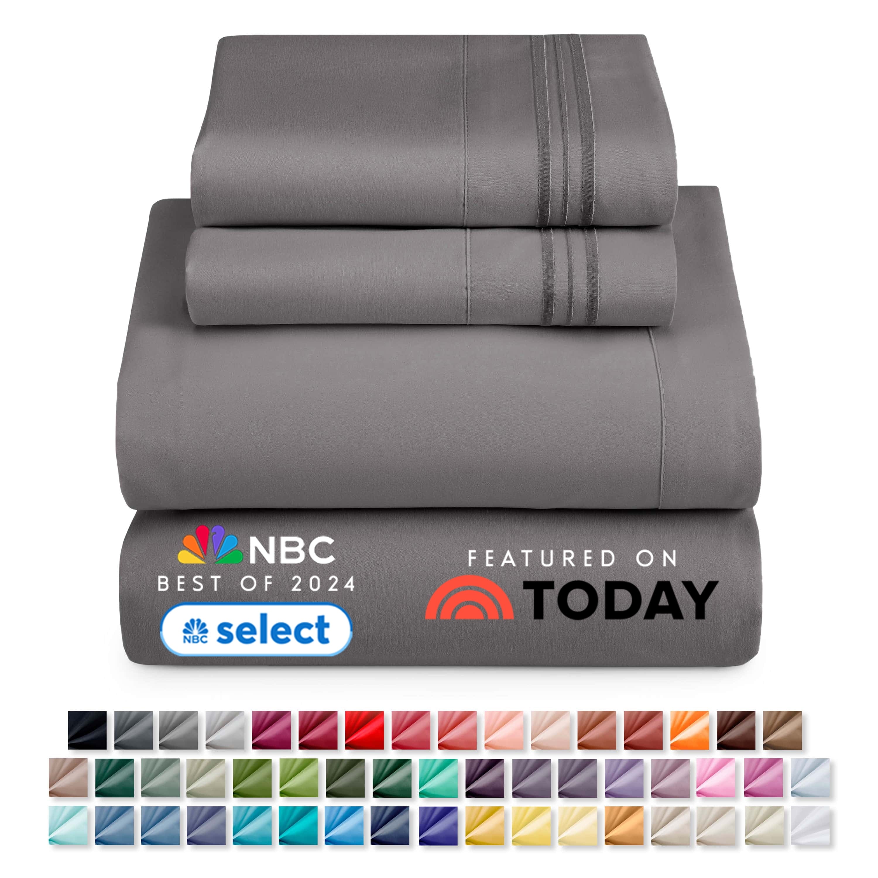 Nestl-California-King-Sheet-Sets-1800-Series-Deep-Pocket-4-Piece-Luxury-Soft-Microfiber-Bed-Sheet-Sets-CHARCOAL-STONE-GRAY_ee99365c-5635-4a9f-bbbe-266a12a30a43.78971aceb89626a5208982f Sheet Sets, 1800 Series Deep Pocket 4 Piece, Luxury Soft Microfiber Bed Sheet Sets, GRAY