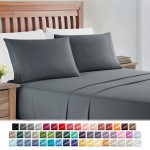 Full Size Sheets Set, 1800 Series Bed Sheets Full 4 Piece, Luxury Soft Microfiber Full Sheet Sets, Gray