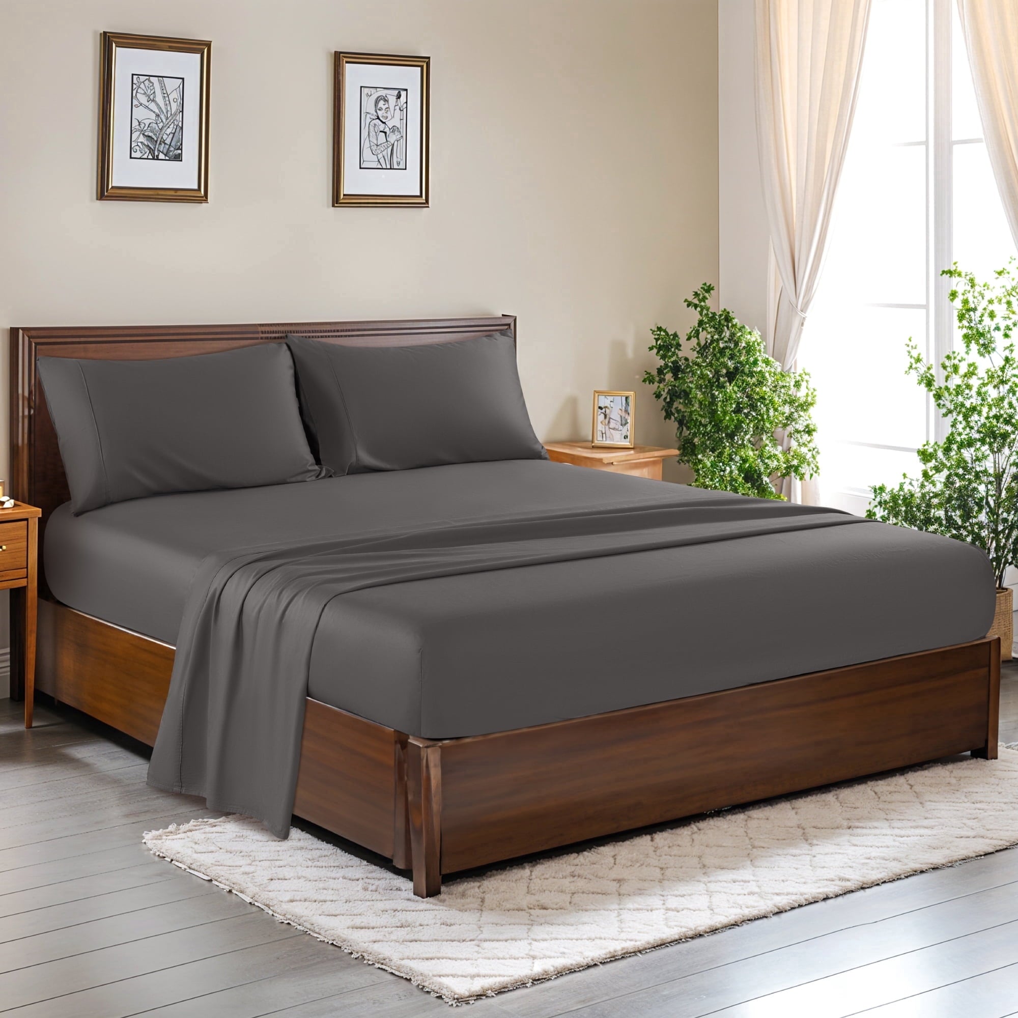 SONORO-KATE-100-Cotton-Bed-Sheets-Set-1000-Thread-Count-4-Piece-Luxury-Soft-Sheets-Set-with-16-Deep-Pocket-Queen-Dark-Gray_d8f0f2f3-9a26-4861-b199-d44625d7a9db.9fa7f3b25ea85d4b34bcc86 100% Cotton Bed Sheets Set, 1000 Thread Count 4 Piece Luxury Soft Sheets Set with 16" Deep Pocket, Queen, Dark Gray