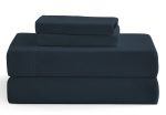3-Piece Twin Sheet Set, Ultra-Soft 800 Thread Count Microfiber, Deep Pocket, Twin, Blue Indigo - Image 3