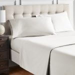 4-Piece 600 Thread Count White Egyptian Cotton Adult Bed Sheet Set, King - Deep Pocket - Image 3