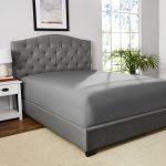 Solid Soothing-Gray Cotton Blend Fitted Sheet, Twin/Twin XL - Image 2