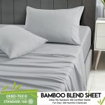 Rayon - 4 Piece Cooling Bed Sheets Set, Gray - Image 4