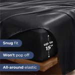 Set, Queen, Silky Bed s, 4 Pieces,Black - Image 5