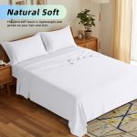SONORO KATE Bed Sheets Set, 1800 Series Microfiber Deep Pocket 4 Pieces Luxury Soft Sheet Set, Queen, White - Image 2