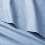 Cool & Crisp 3-Piece 300 Thread Count Blue Water Cotton Percale Sheet Set, Twin - Image 4